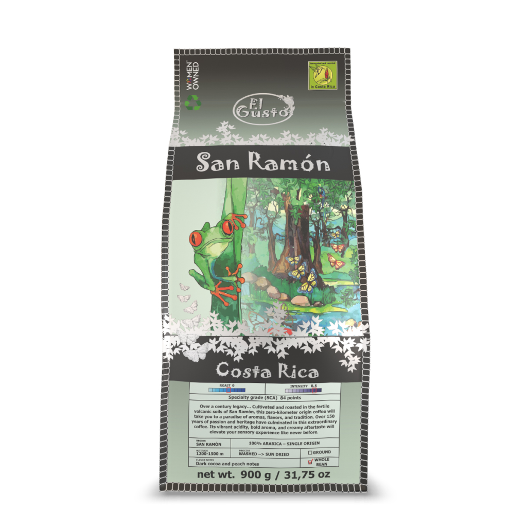 ROASTED WHOLE BEAN COFFEE El Gusto San Ramón - 31.75 Onz