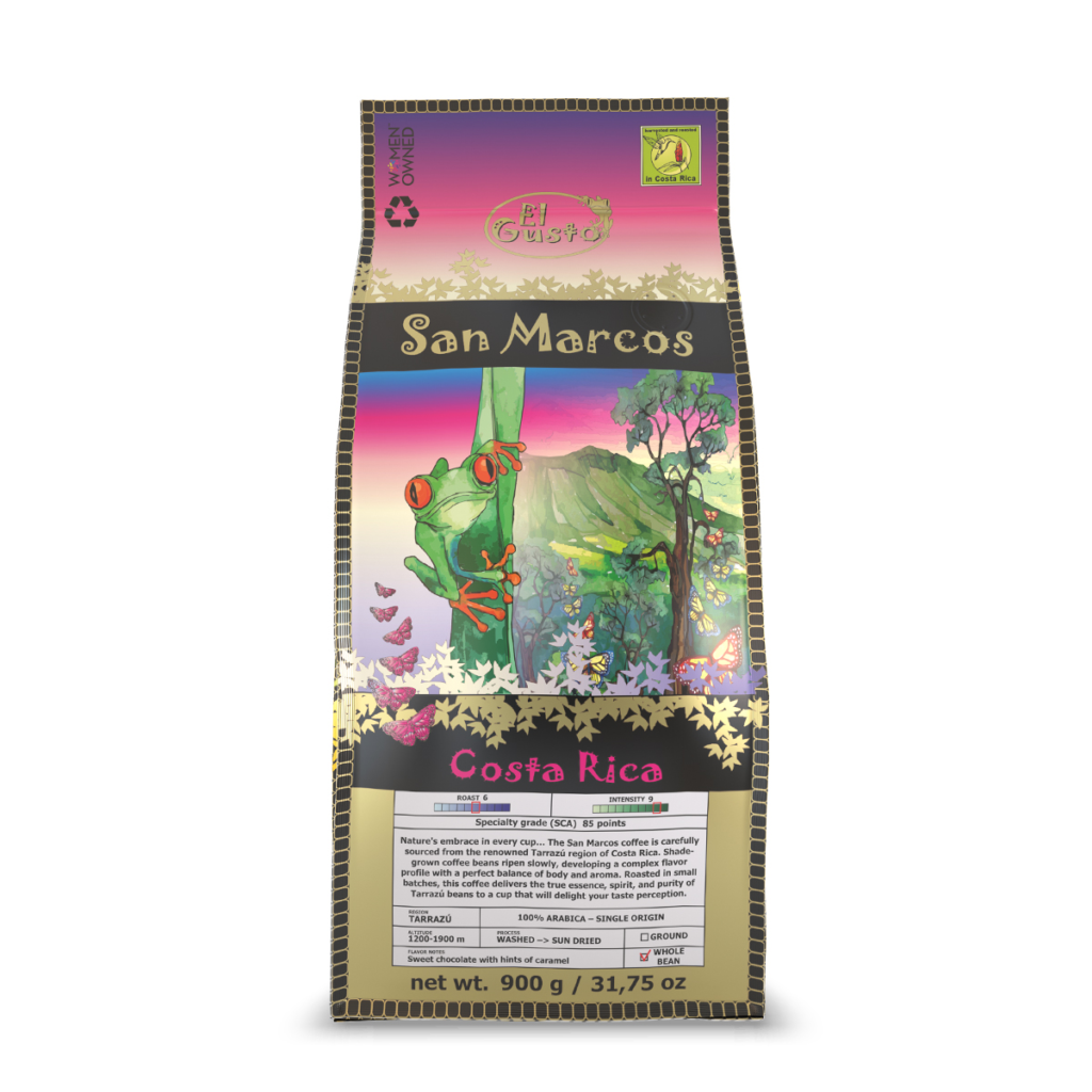 ROASTED WHOLE BEAN COFFEE El Gusto San Marcos - 31.75 Onz