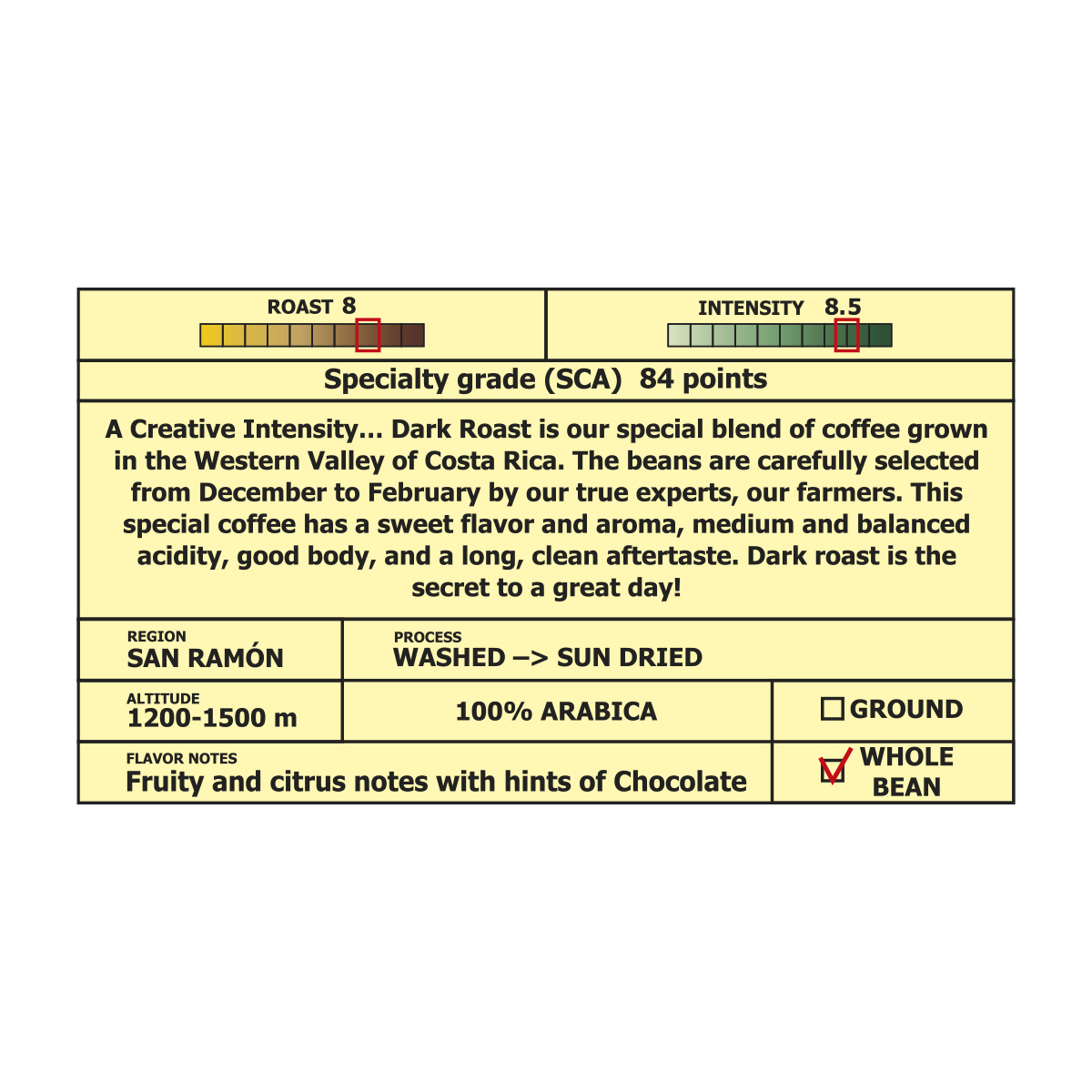 ROASTED WHOLE BEAN COFFEE El Gusto Dark Roast - 31.75 Onz - Image 2