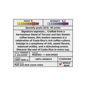 ROASTED WHOLE BEAN COFFEE El Gusto Espresso - 8.8 Oz - Image 2
