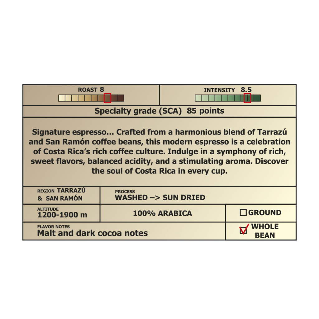 ROASTED WHOLE BEAN COFFEE El Gusto Espresso - 31.75 Onz