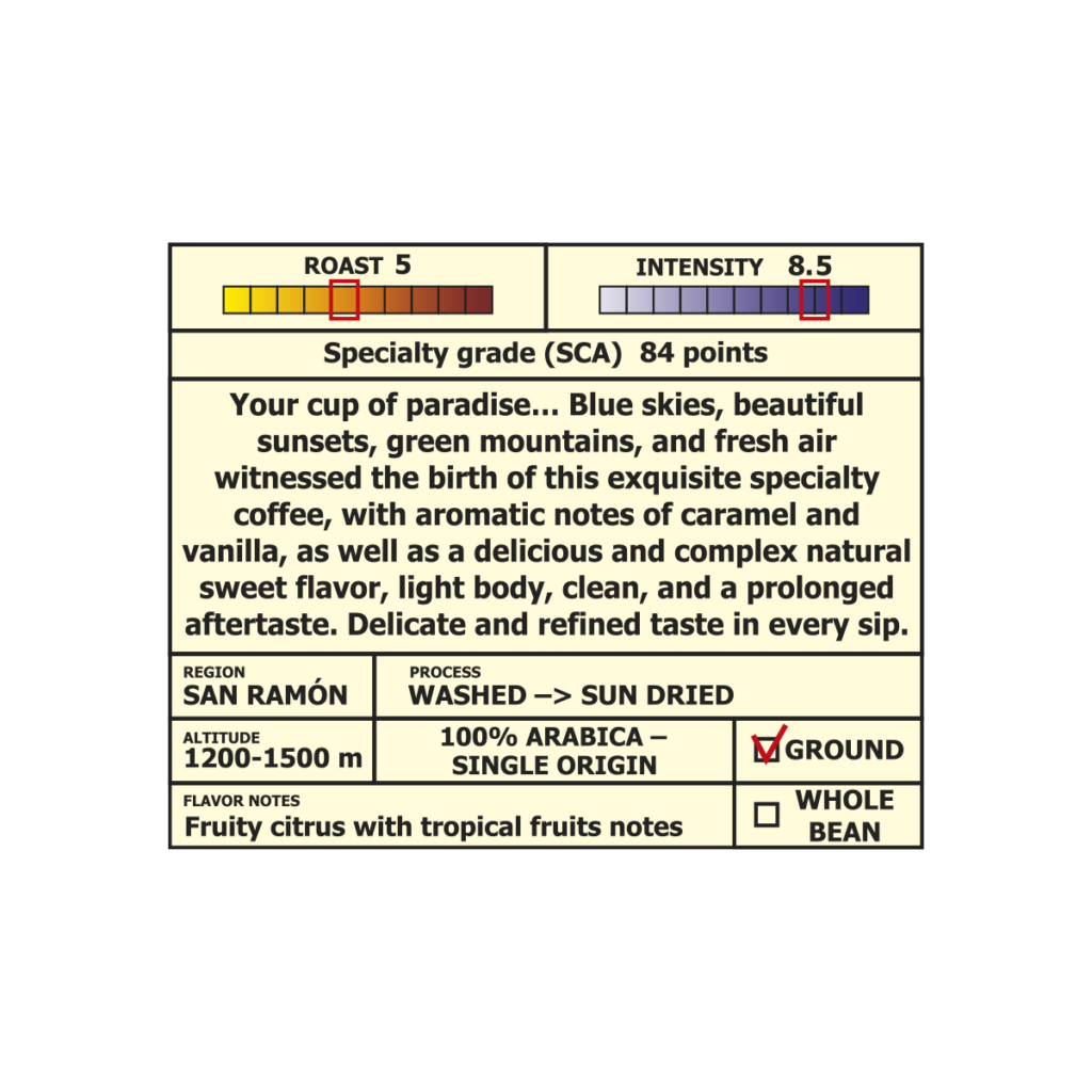 ROASTED GROUND COFFEE El Gusto Light Roast - 8.8 Oz
