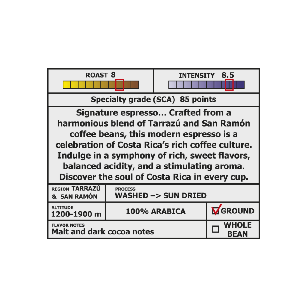ROASTED GROUND COFFEE El Gusto Espresso - 8.8 Oz