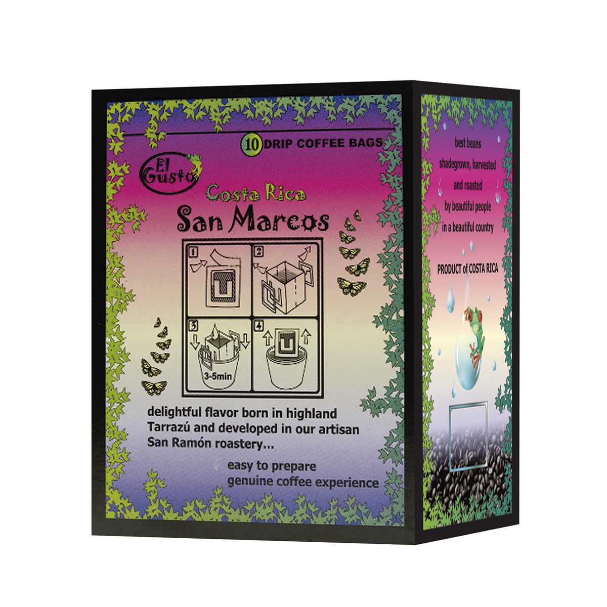 GROUND ROASTED COFFEE San Marcos Drip Coffee Bags - 3.53 Oz - Image 2