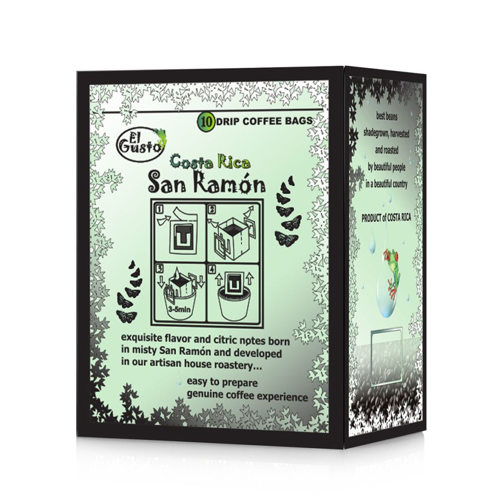 GROUND ROASTED COFFEE San Ramón Drip Coffee Bags - 3.53 Oz