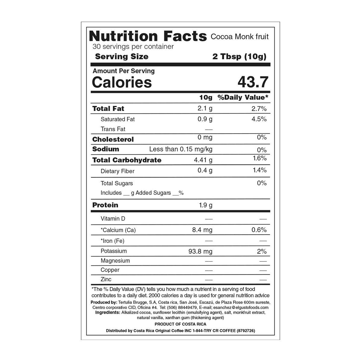 SUGAR FREE COCOA MONK FRUIT CHOCOLATE – EL GUSTO - 10.58 Oz - Image 3