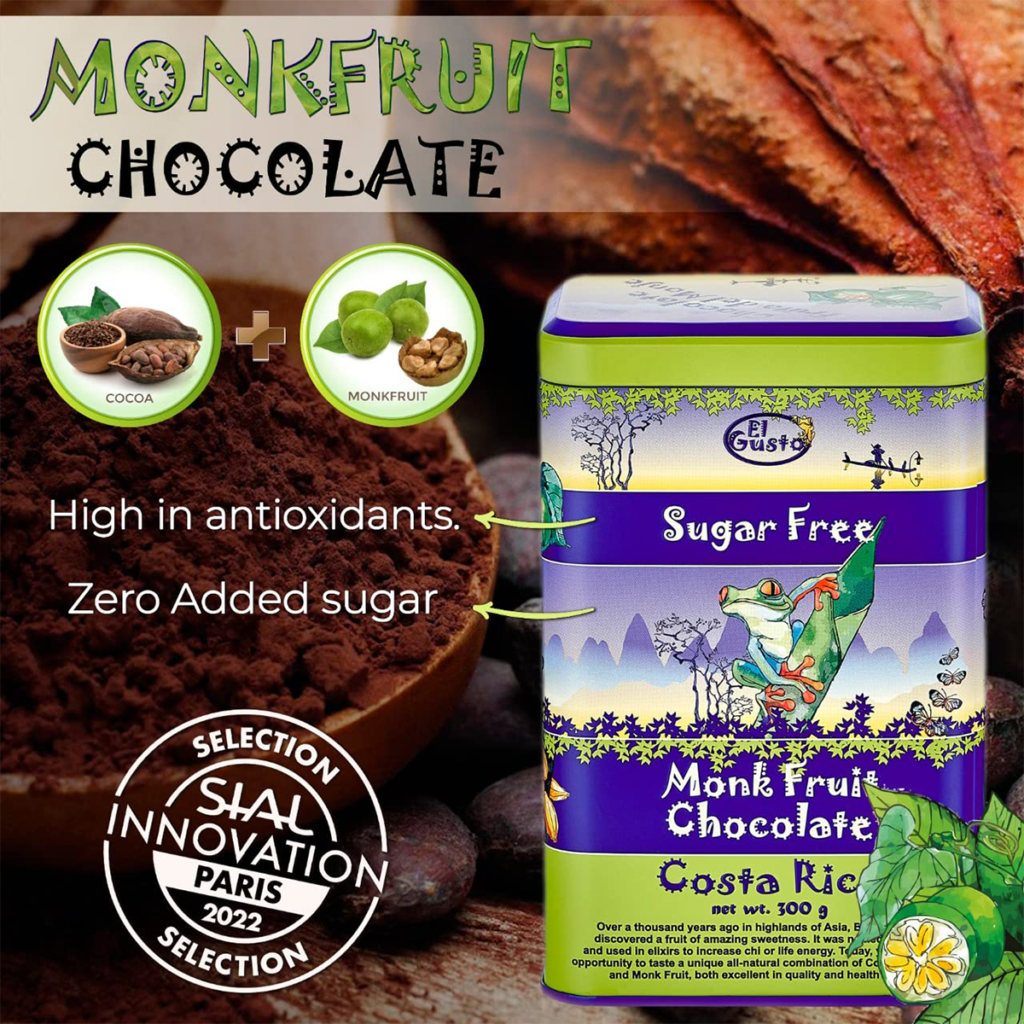 SUGAR FREE COCOA MONK FRUIT CHOCOLATE – EL GUSTO - 10.58 Oz