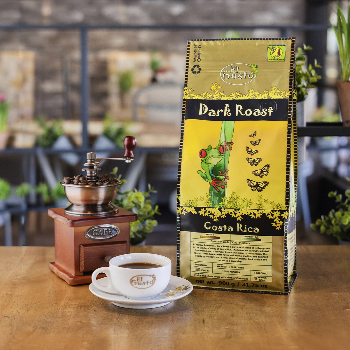 ROASTED WHOLE BEAN COFFEE El Gusto Dark Roast - 31.75 Onz - Image 4