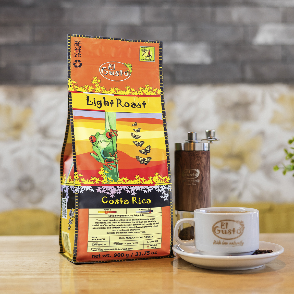 ROASTED WHOLE BEAN COFFEE El Gusto Light Roast - 31.75 Onz - Image 4