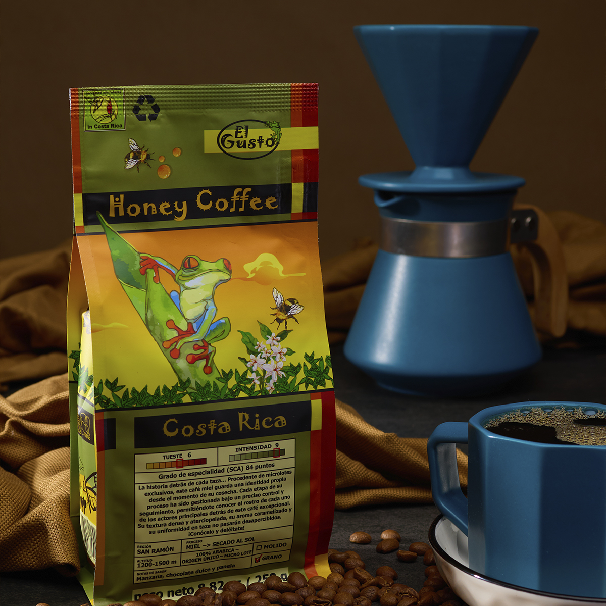 ROASTED WHOLE BEAN COFFEE El Gusto Honey - 8.8 Oz - Image 4