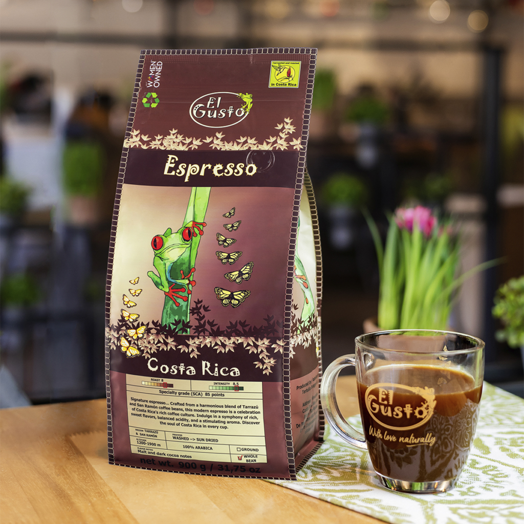 ROASTED WHOLE BEAN COFFEE El Gusto Espresso - 31.75 Onz