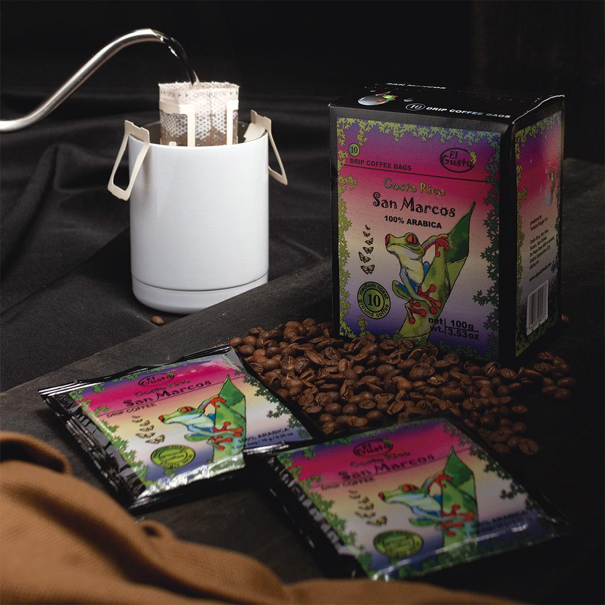 GROUND ROASTED COFFEE San Marcos Drip Coffee Bags - 3.53 Oz - Image 4