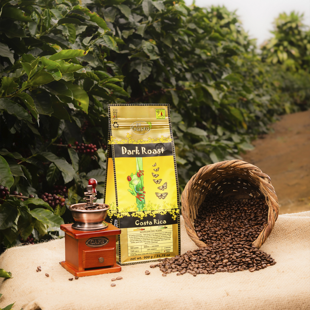 ROASTED WHOLE BEAN COFFEE El Gusto Dark Roast - 31.75 Onz