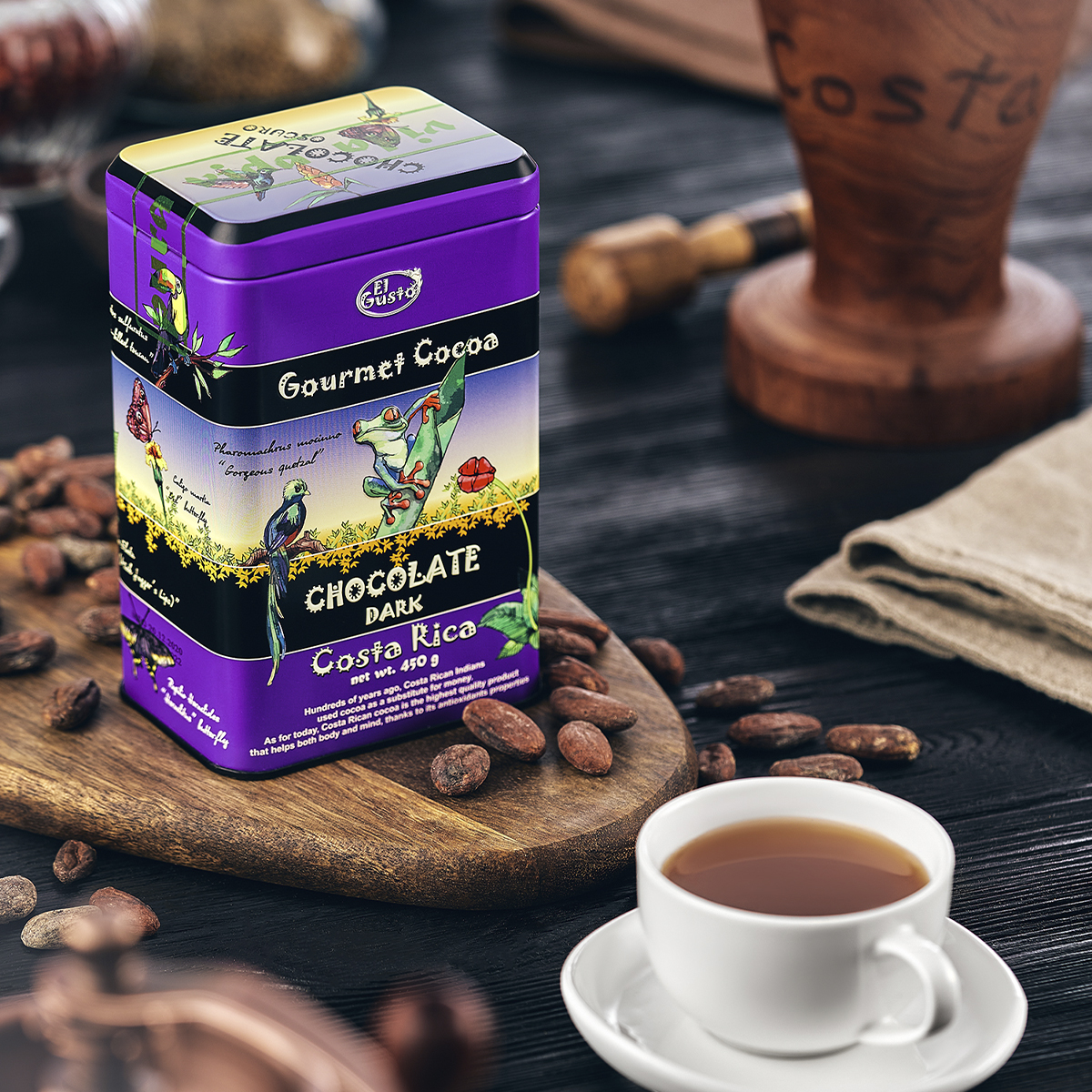 GOURMET COCOA CHOCOLATE DARK 50% – EL GUSTO -  15.87 Oz - Image 6